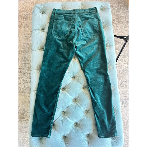 Loft Green Velvet Skinny Corduroy Pants Womens Size 28 (6) - Picture 7 of 11